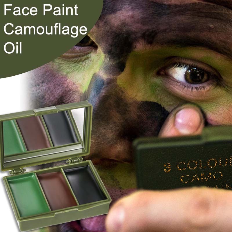 Three-Color Camouflage Face Pa - Camo Face Paint ulasan dan harga