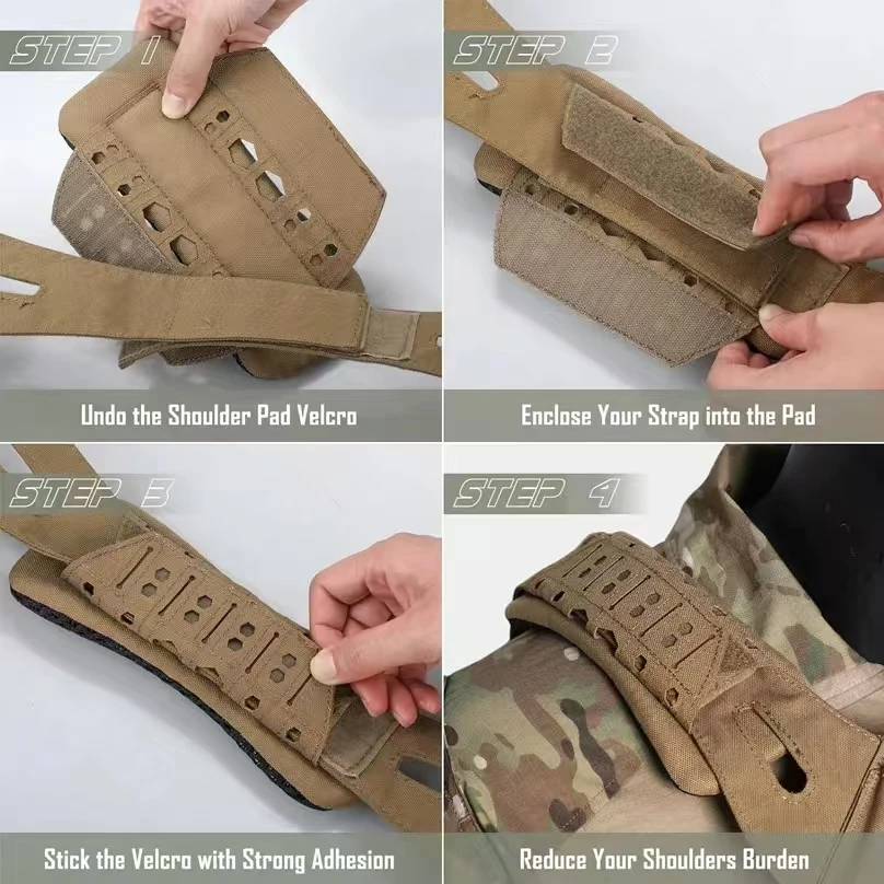 2PCS Tactical Shoulder Pad Bre - Camo Face Paint ulasan dan harga