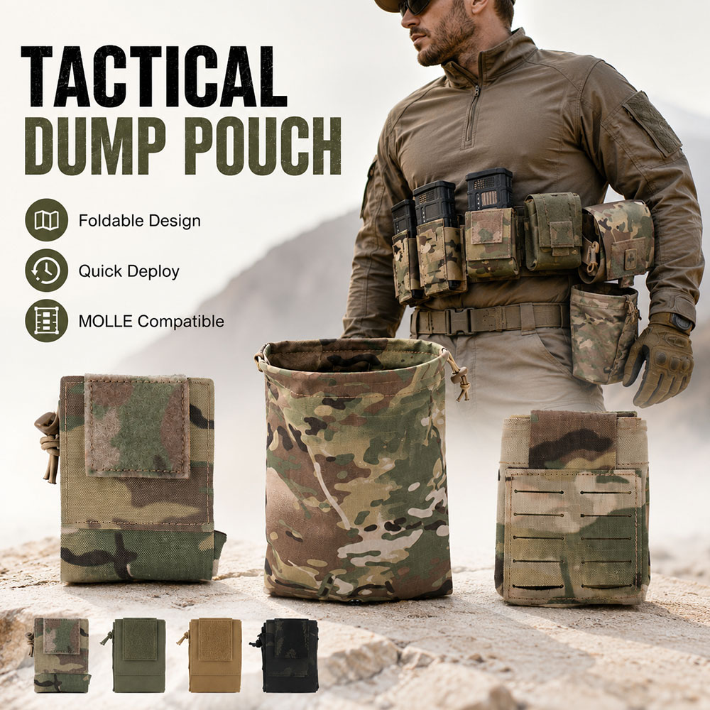 Tactical MOLLE Dump Pouch Fold - Outdoor Hunting Gear Storage ulasan dan harga