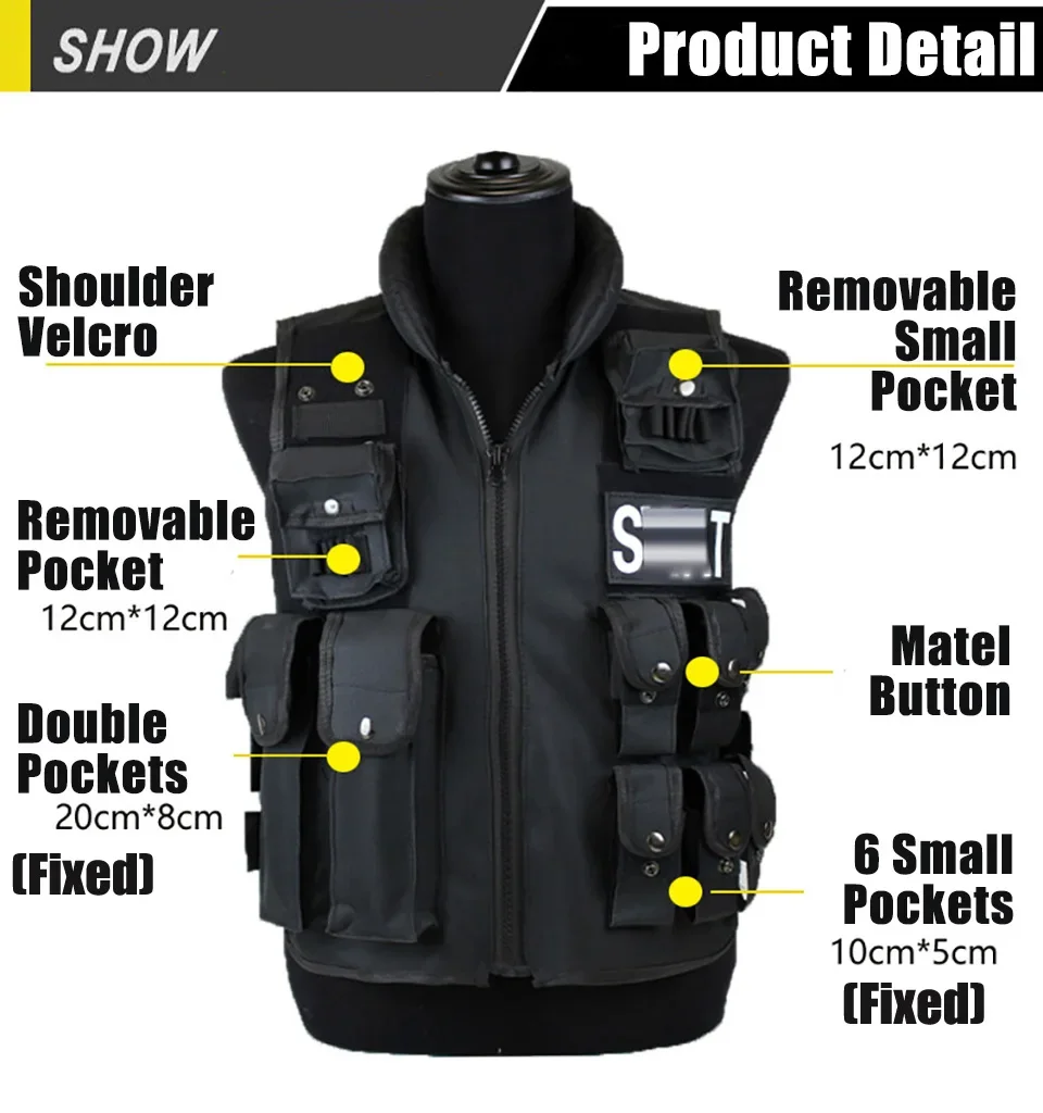 Multi Pockets Tactical Vest Hu - Hunting Outdoor Game ulasan dan harga