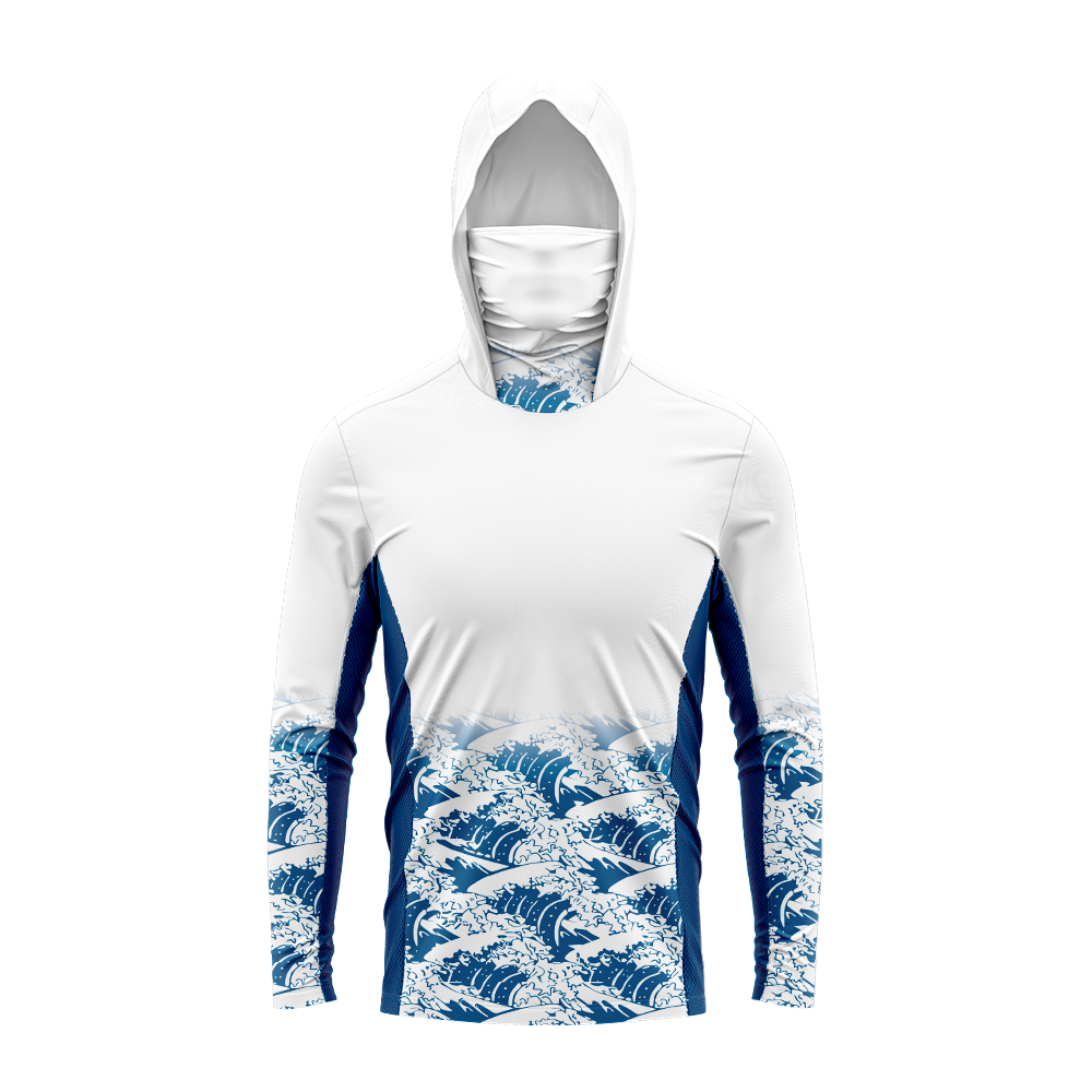 Men UPF50+ Sun Protection Fish - Outdoor Hunting Prints ulasan dan harga