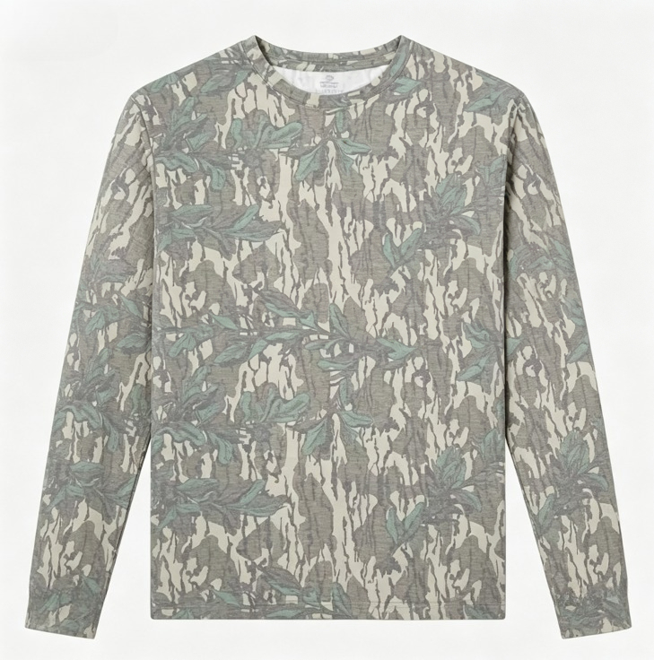 Camo Long Sleeve T‑Shirt Tree  - Outdoor Hunting Prints ulasan dan harga