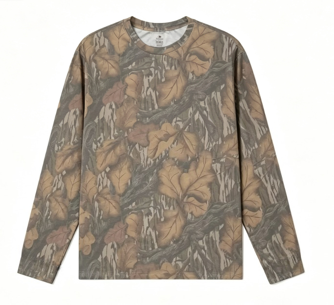 Camo Long Sleeve T‑Shirt Tree  - Outdoor Hunting Prints ulasan dan harga