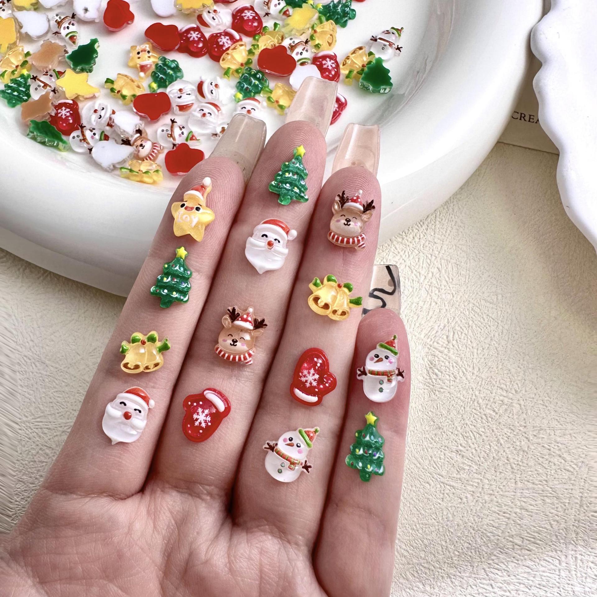 10Pcs Christmas Cartoon Nails  - Elk Bugle Call ulasan dan harga